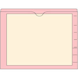 Amerifile End Tab Pocket Folders with Colored Borders - Closed on 3 Sides, Top Opening - 11 Pt Stock - 2 Ply Tab - Available in 10 Colors - Box of 100
