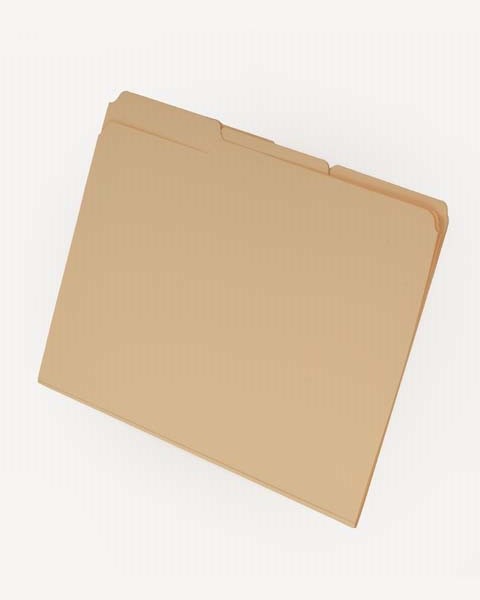 Top Tab File Folders - 1/3 Cut Reinforced Tabs in Assorted Positions -  11 Pt Manila - With Fasteners in Positions 1 & 3 - Letter Size - Box of 50