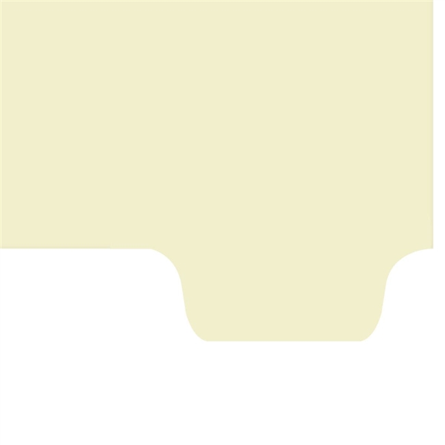 "Blank - Write On"  Bottom Tab Individual Fileback Dividers  - Matte Mylar Tab  Position 8 - Divider - Box of 50