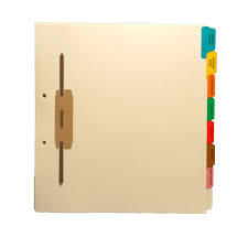 "OP/Path Reports" Side Tab Fileback Dividers with Fastener - Green Tab in Position 3 - 2" Fastener below score - Box of 50