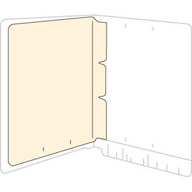 Amerifile Side Hinge Self-Adhesive Dividers - 11 Pt Manila Stock - Letter Size - Box of 100