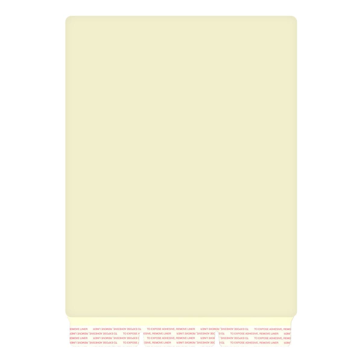 Amerifile Top Hinge Self-Adhesive Dividers - 11 Pt. Manila  - Letter Size - Box of 100