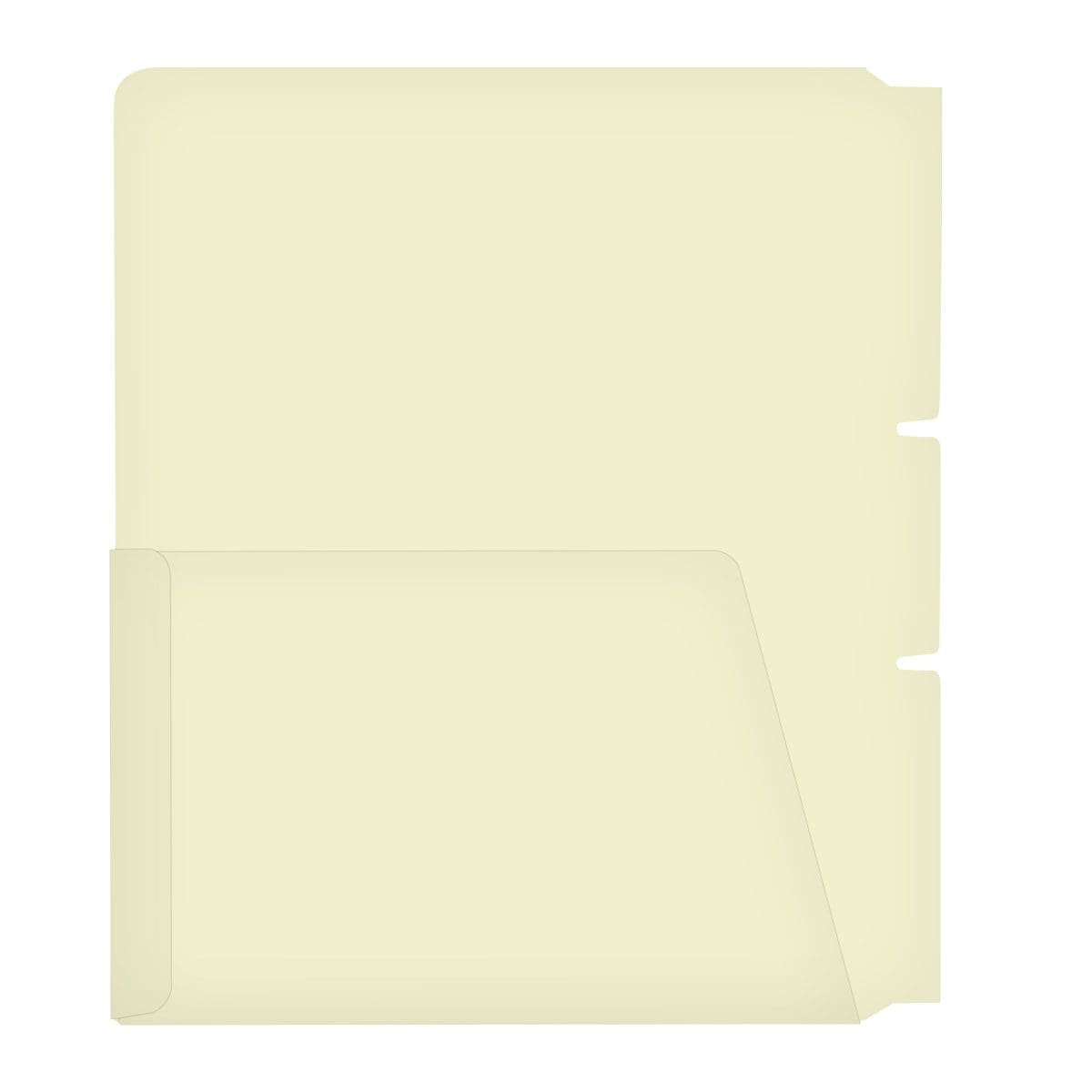 Amerifile Side Hinge Self-Adhesive Divider with 1/2 Pockets on both sides - 11 Pt Manila - Box of 100