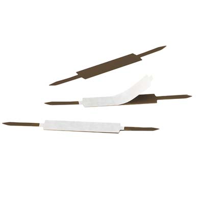 File Folder Fasteners Self-Adhesive 1" Capacity - 2.75" Center to Center, Brown -  Box of 100