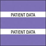 AmeriFile Chart Divider Tabs - 1 1/2" X 1 1/2" - Box of 102 - Purple - Patient Data