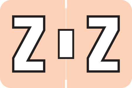 AmeriFile ColorBrite Alpha Labels - Letter Z - Yellow - 1 1/2 W x 1 H - Rolls of 500