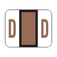 AmeriFile the File Doctor Compatible Alpha Labels - Letter D - Brown - 1 1/4 W x 1 H  - Roll of 500