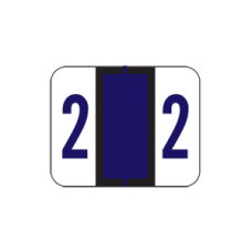 AmeriFile the File Doctor Compatible Numeric Labels - Number 2 - blue - 1 1/4 W x 1 H - Roll of 500