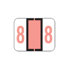 AmeriFile the File Doctor Compatible Numeric Labels - Number 8 - Pink - 1 1/4 W x 1 H - Roll of 500