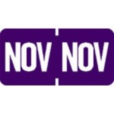 AmeriFile TAB Products Compatible Month Mini-Labels - November - Purple - 1 W x 1/2 H - Roll of 1000