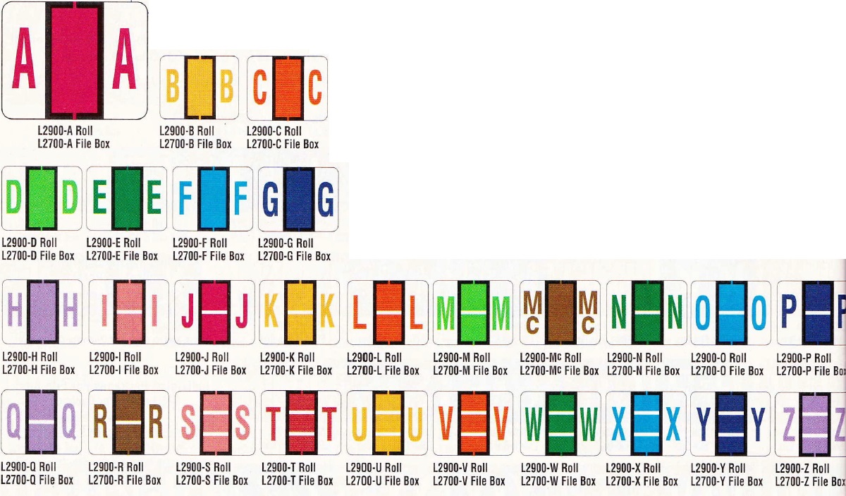 AmeriFile Smead BCCR/BCCS Compatible Alpha Labels - Letter P - Purple - 1 1/4 W x 1 H - Pack of 120 Labels (size fits into file box)