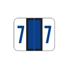 AmeriFile Smead BCCRN Compatible Numeric Labels - Number 7 - Blue - 1 1/4 W x 1 H - Box of 500