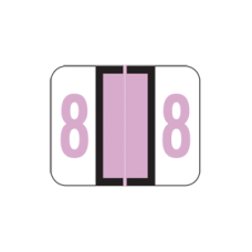 AmeriFile Smead BCCRN Compatible Numeric Labels - Number 8 - Purple - 1 1/4 W x 1 H - Box of 500