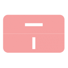 AmeriFile Alpha-Z Compatible Color-Coded Alpha Labels - Letter I - Pink - 1 W x 1 5/8 H - Sheets for file box. 100/Pack