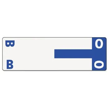 AmeriFile Alpha-Z Compatible Alpha Name Labels - Letter BO - Blue - 3 5/8 W x 1 1/8 H - Package of 100 Labels