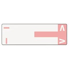 AmeriFile Alpha-Z Compatible Alpha Name Labels - Letter IV - Pink - 3 5/8 W x 1 1/8 H - Package of 100 Labels