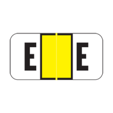 AmeriFile Jeter 2900 Series Compatible Alpha Mini Labels - 1 1/2 W x 3/4 H - Letter E - Yellow - 270 Labels Per Bag
