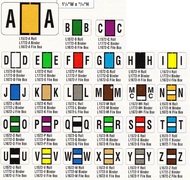 AmeriFile Jeter 7200 Series Compatible Alpha Labels - 1 5/8 W x 15/16 H - Letter A - Orange - Roll of 500