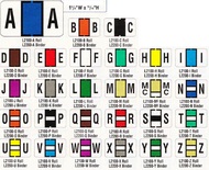 AmeriFile Jeter 2500 Compatible Alpha Labels - 1 5/8 W x 15/16 H - Letter C - Black - 240 Labels Per Bag - Labels come on Sheets