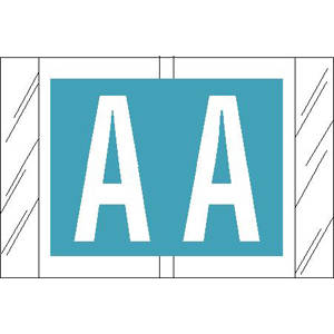 AmeriFile Genuine Col'R'Tab 12000 Series Alpha Labels - 1 1/2 W x 1 H - Letter A - Blue - 100 Labels per Pack (10 Labels Per Sheet, 10 Sheets Per Pack)