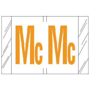 AmeriFile Genuine Col'R'Tab 12000 Series Alpha Labels - 1 1/2 W x 1 H - Letter Mc - Yellow - 100 Labels per Pack (10 Labels Per Sheet, 10 Sheets Per Pack)