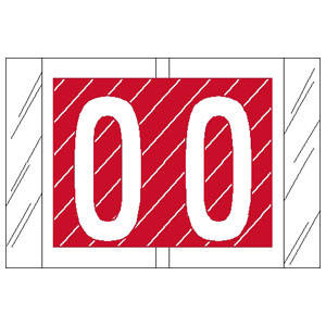 AmeriFile Genuine Col'R'Tab 12000 Series Alpha Labels - 1 1/2 W x 1 H - Letter O - Red - 100 Labels per Pack (10 Labels Per Sheet, 10 Sheets Per Pack)