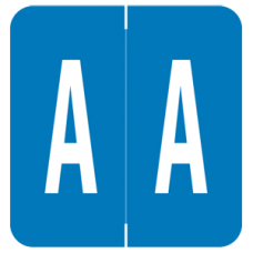 AmeriFile GBS / V.R.E. System 1 Compatible Alpha Labels - 1 1/4 W x 1 5/16 H - Letter A - Blue - Pack of 200 Labels