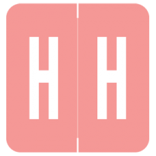 AmeriFile GBS / V.R.E. System 1 Compatible Alpha Labels - 1 1/4 W x 1 5/16 H - Letter H - Pink - Pack of 200 Labels