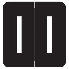 AmeriFile GBS / V.R.E. System 1 Compatible Alpha Labels - 1 1/4 W x 1 5/16 H - Letter I - Black - Pack of 200 Labels