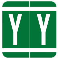 AmeriFile GBS / V.R.E. System 1 Compatible Alpha Labels - 1 1/4 W x 1 5/16 H - Letter Y - Green - Pack of 200 Labels