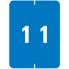 AmeriFile Smead Compatible XLCC X-Ray Color-Coded Clear-laminated Numeric Labels - Number 1 - 1-1/2" W x 2" H  -  Blue - Roll of 500