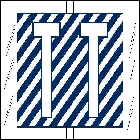 Tabbies Alphabetic Labels - 12100 Series (Rolls) "T"- Blue- 1-1/2"H x 1-1/2"W - 500/Roll