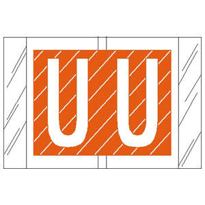 Col 'R' Tab Alpha Color Coded Labels - 82000 Series - Letter "U" - 100 Labels Per Pack