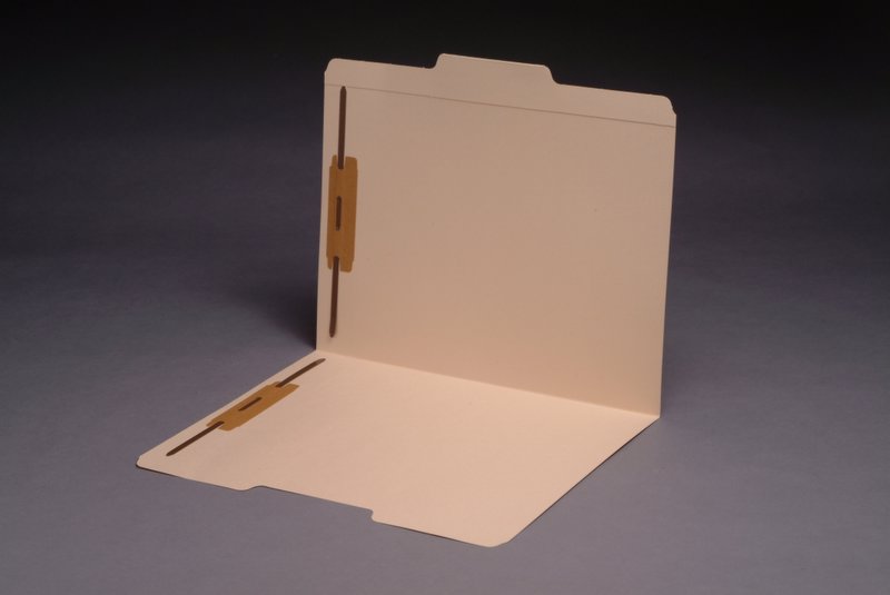Top Tab File Folder -1/3 Cut Tabs in Assorted Positions - 14 Pt. Manila - With Fasteners in Positions 1&3 - 50/Box