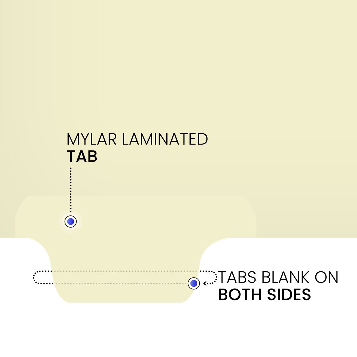 Medical Arts Press Match Write-On End Tab Chart Dividers- Blank Tab in Position 1 -  Tab Cut 1/6th -  125# Manila Stock, Letter Size - 2 Holes at Top - 100/Pack
