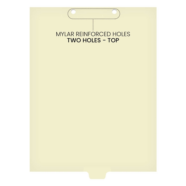Medical Arts Press Match Write-On End Tab Chart Dividers- Blank, Tab Position 3- Clear (100/Pkg) (56838)