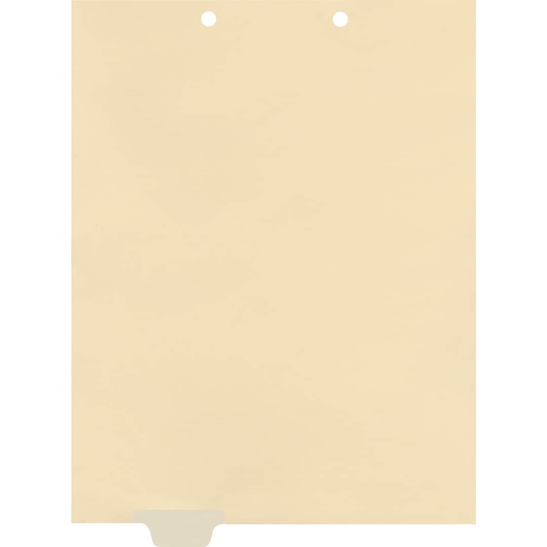 Medical Arts Press 56837 Match - Write-On Bottom Tab Chart Dividers - Blank Clear Tab in Position 2 - 100/Pack
