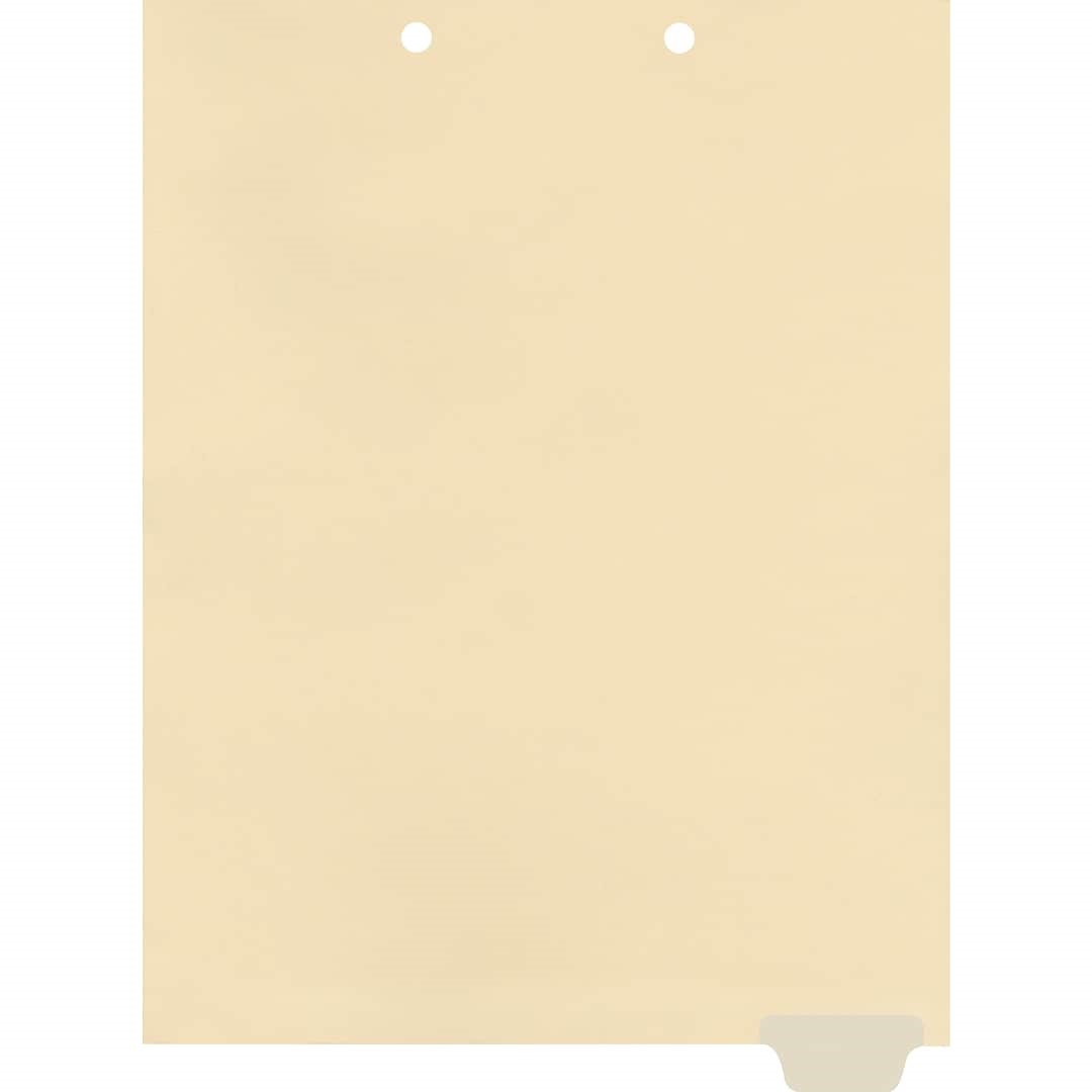Medical Arts Press Match Write-On End Tab Chart Dividers- Blank, Tab Position 6- Clear Tab - Letter Size - (100/Pkg) (56841)
