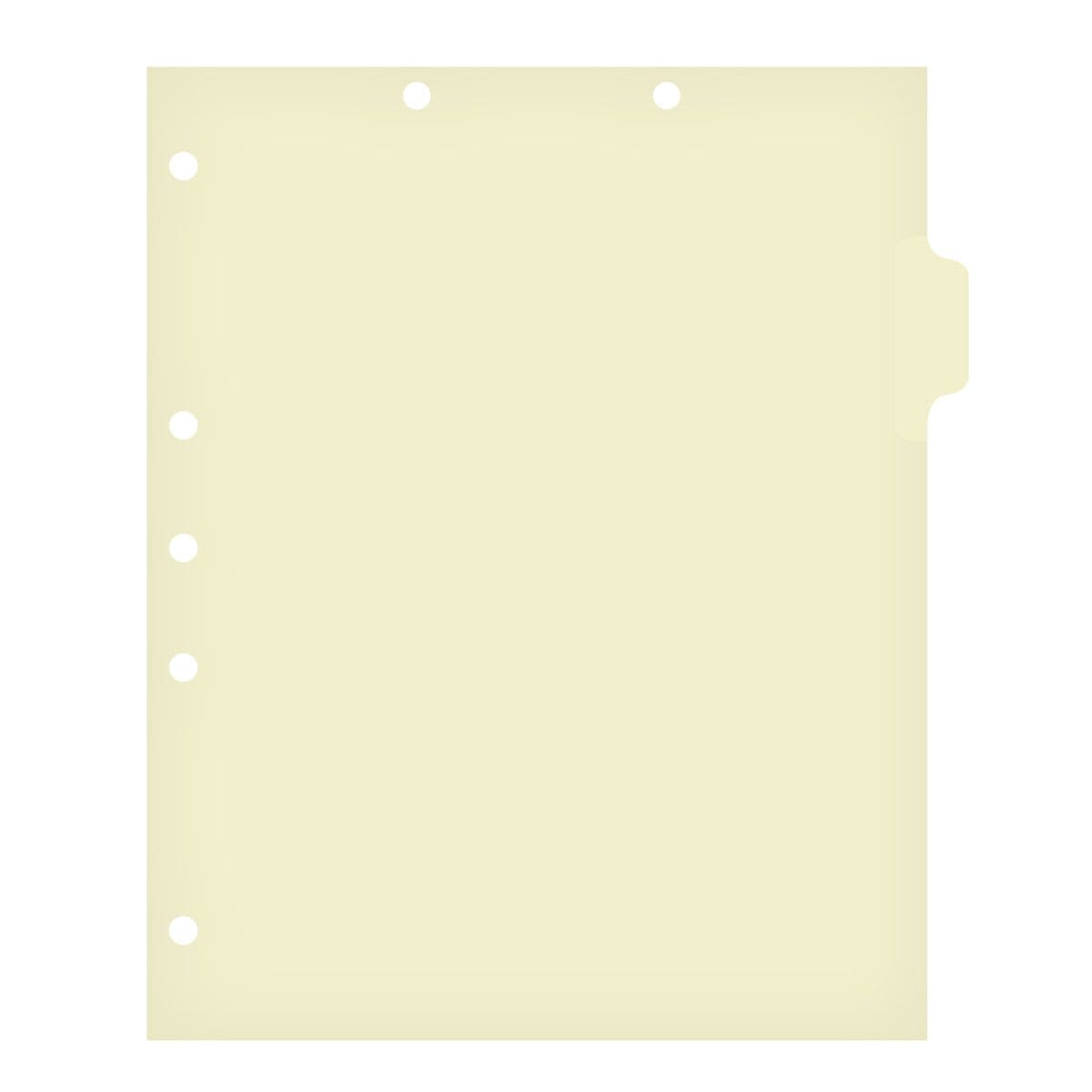 Medical Arts Press Match Write-On Side Tab Chart Dividers- Blank, Tab Position 2- Clear (100/Pkg) (56831)