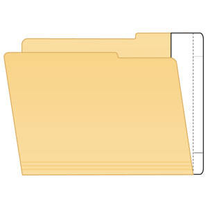 File Folder End Tab Converter Extenda Strips - 9-1/2" H x 2" W (3/4" Tab Extension) - Apply to Inside of Back Folder Panel - White - 100/Box
