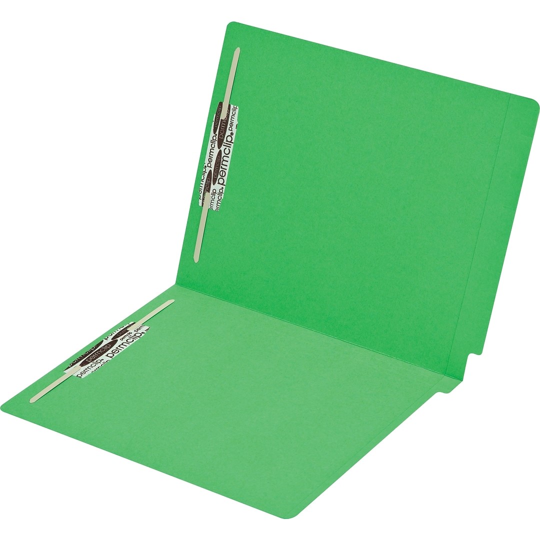 Medical Arts Press Match Colored End Tab File Folders with 2 Permclip