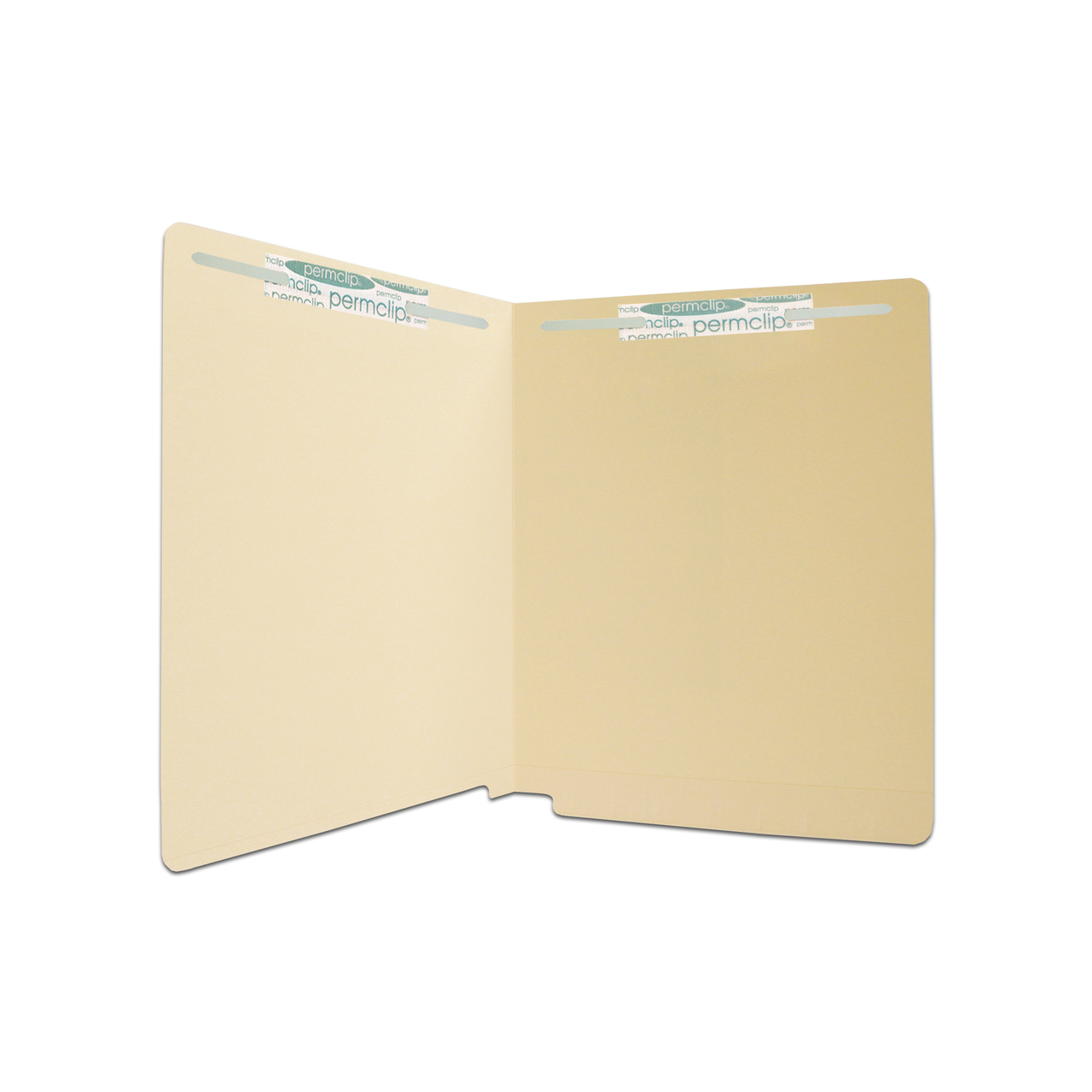 Medical Arts Press Match Full Cut End Tab File Folders with 2 Permclip Fasteners in Position 1 and 3 - 11 Pt. Manila (50/Box)