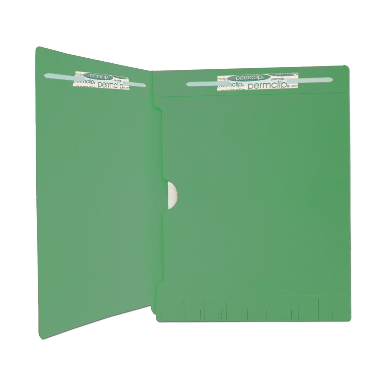 Medical Arts Press Match Full Pocket End Tab Folders with 2 Permclip Fasteners- Dark Green, 11pt (250/Carton)