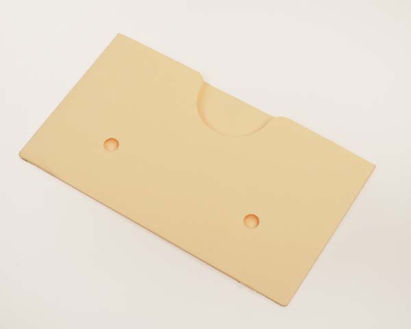 Self-Adhesive Manila Pocket - 5" W x 3" H - Thumb Cut Center - Punched holes on front - 50/Box