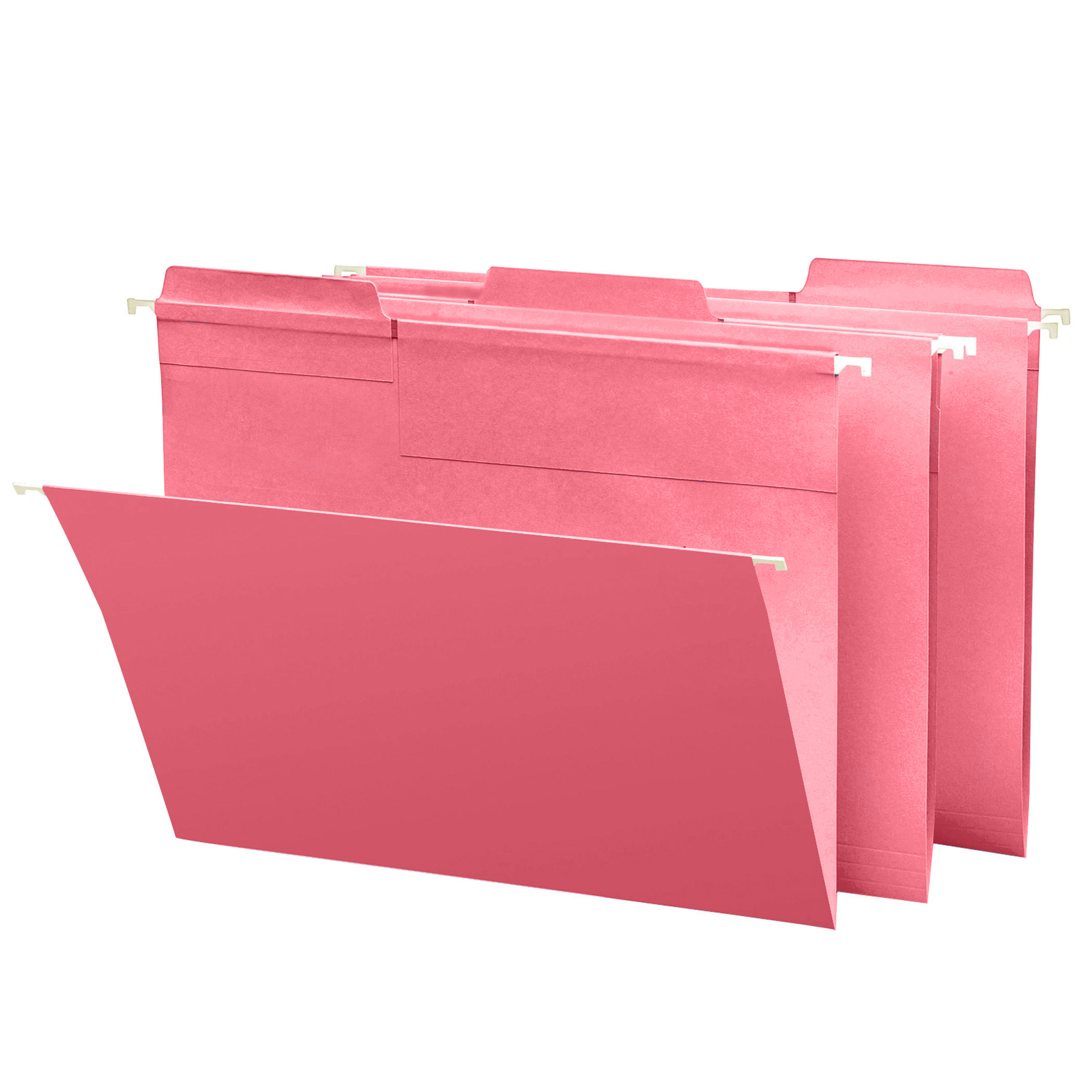 Smead 64014  FasTab Hanging Folder 64014, 1/3-Cut Built-In Tab, Letter, Dark Pink -Carton of 90