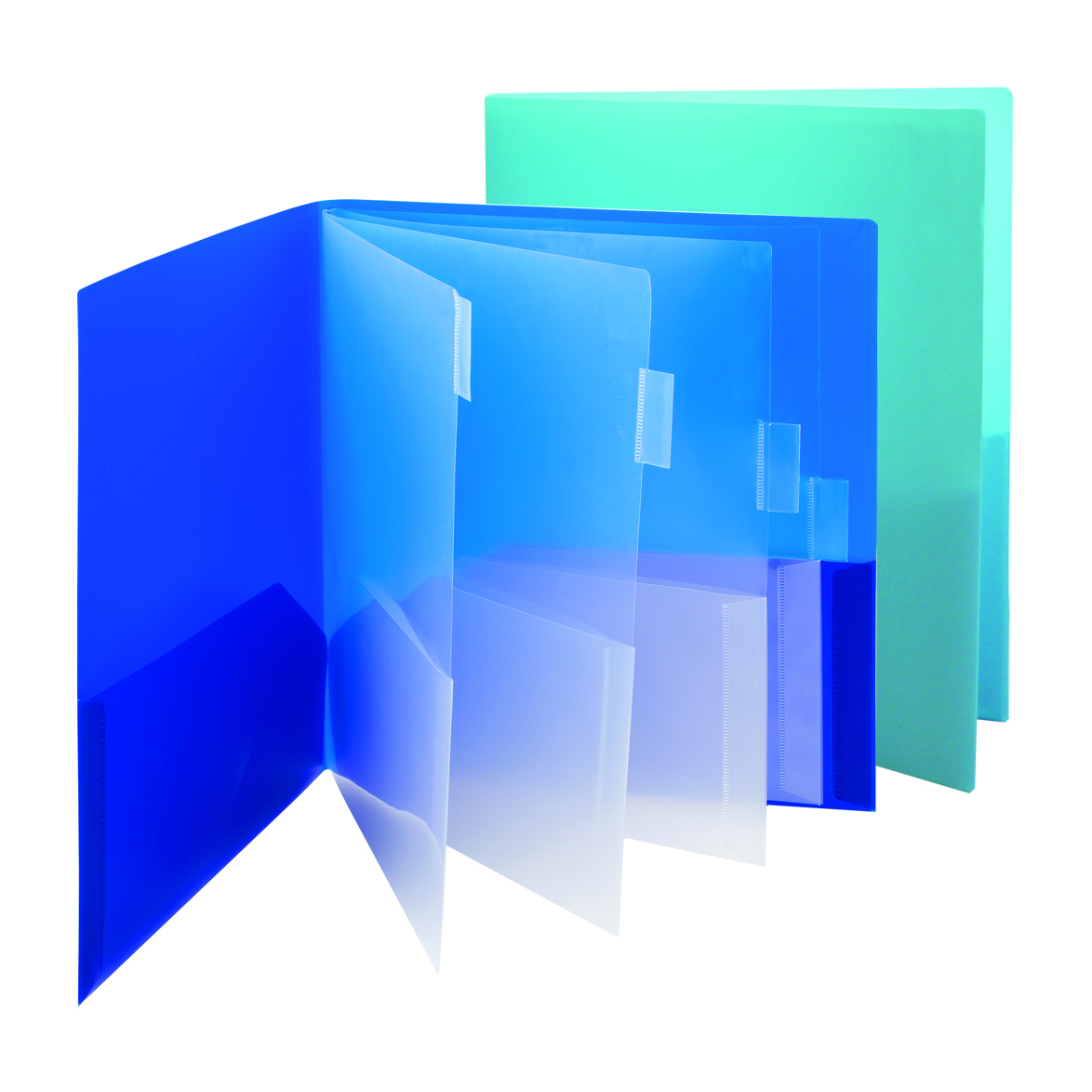 Smead 89204 10 Pocket Poly Subject File Folder 89204, Letter, Assorted Colors 2 per Pack - 15 Packs