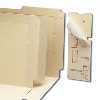 Smead Self Adhesive End Tab Converter 68080, Reinforced 8" High Tab, 1/2" Wide, Letter/Legal, Manila - 500/Box