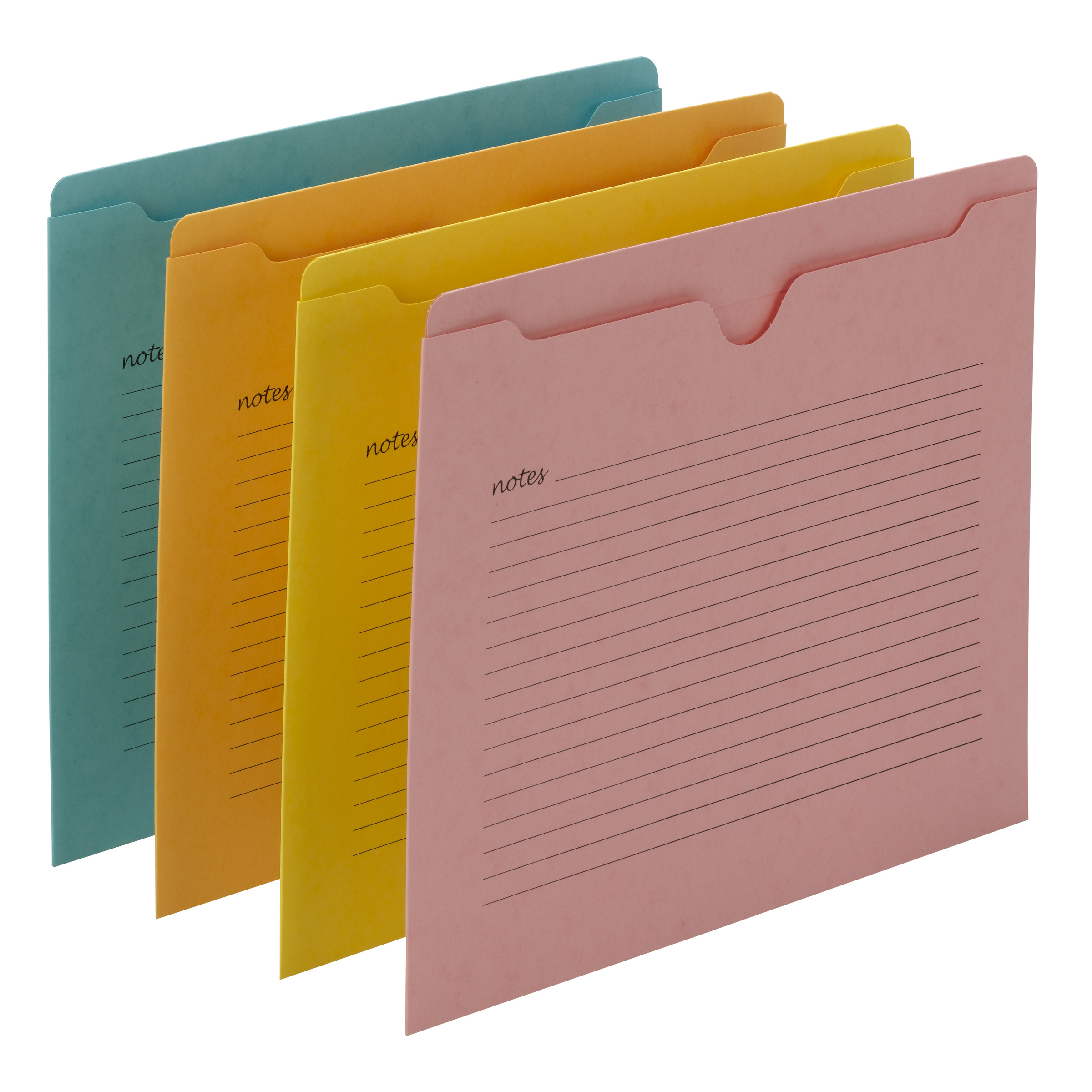 Smead 75616  Notes File Jacket, Letter Size, Flat-No expansion, Assorted Colors, Total of 72
