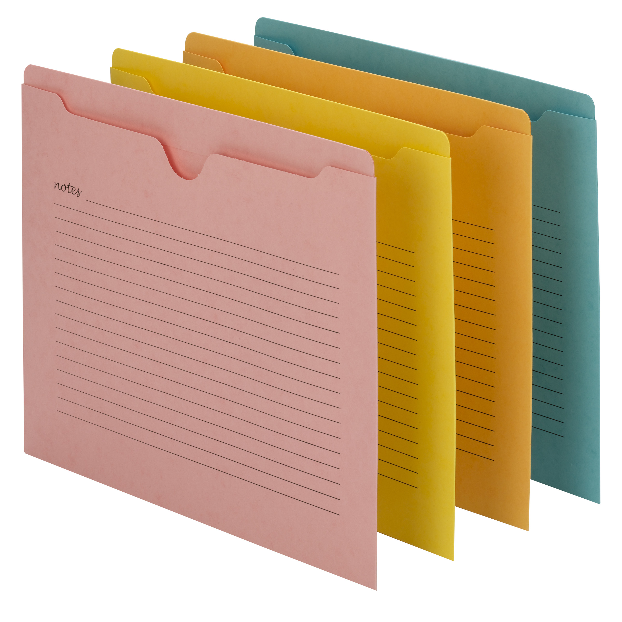 Smead 75616  Notes File Jacket, Letter Size, Flat-No expansion, Assorted Colors, Total of 72