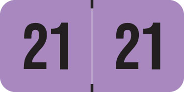 PMA 2021 FLUORESCENT VIOLET YEAR LABEL - Laminated - 500/Roll